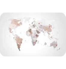 Интерьерная 3D Карта мира Unico из дерева