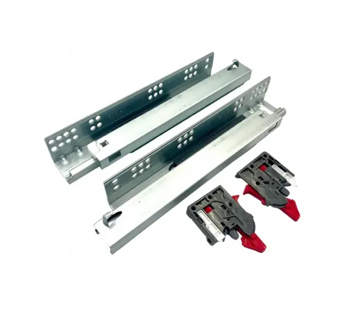 Направляющие скрытого монтажа 400 мм Push Open (10) SY7001HF-16  Full extension undermount drawer slide with push open