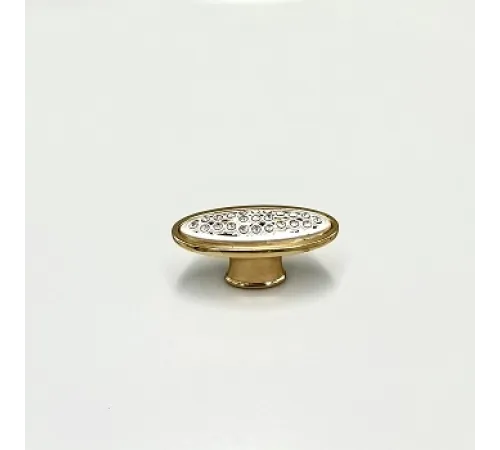 Ручка-кнопка золото BY21224-KNOB GP+SILVER(500/50)
