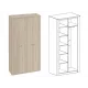 Шкаф 2-дверный Элана