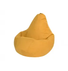 Кресло-мешок Груша желтый, велюр, XL