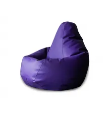 Кресло-мешок Груша фиолетовый, экокожа, XL