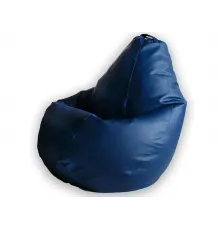 Кресло-мешок Груша синий, экокожа, 2XL