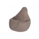 Кресло-мешок Груша бежевый, велюр, 3XL