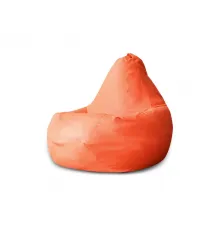 Кресло-мешок Груша оранжевый, экокожа, 3XL