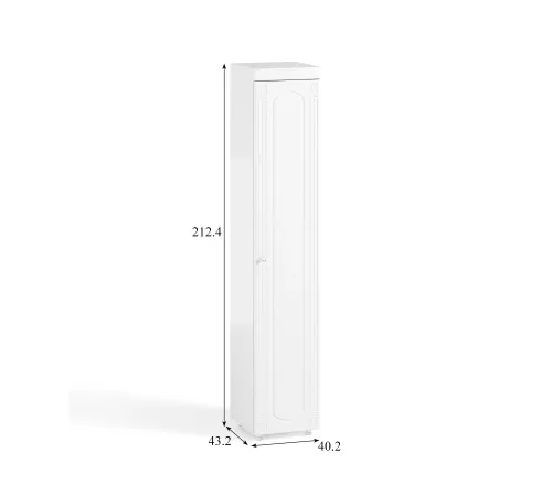 Шкаф-пенал 1дв. (гл.410) Афина АФ-28 белое дерево