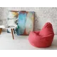Кресло-мешок Груша коралловый, велюр, XL