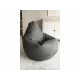 Кресло-мешок Груша серый, экокожа, XL