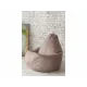 Кресло-мешок Груша бежевый, велюр, 2XL