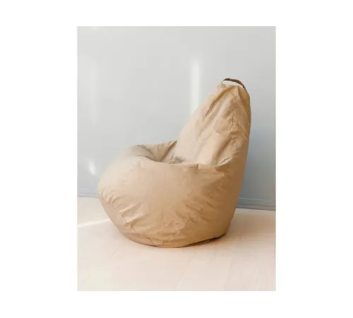 Кресло-мешок Груша бежевый, рогожка, 3XL