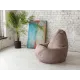 Кресло-мешок Груша бежевый, велюр, 3XL