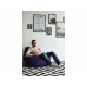 Кресло-мешок Груша фиолетовый, экокожа, 3XL