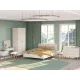 Шкаф 2-х дверный с двумя ящиками АФИНА 4-75901, кашемир серый