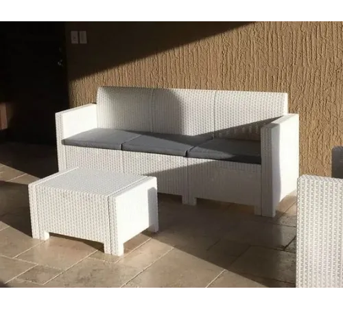Диван пластиковый 2х-местный Nebraska Sofa 2, белый