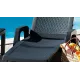 Шезлонг из искусственного ротанга B:rattan Miami коричневый