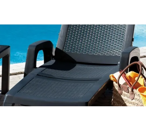 Шезлонг из искусственного ротанга B:rattan Nilo коричневый