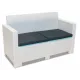 Диван пластиковый 2х-местный Nebraska Sofa 2, белый