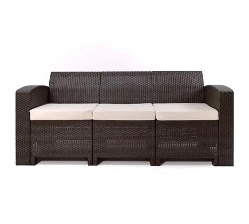 Диван трехместный Rattan premium (3-х местная подушка), венге