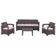 Комплект пластиковой мебели на 5 персон RATTAN Comfort 5 венге