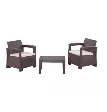 Комплект мебели RATTAN  Comfort 3 (2 кресла + 1 столик ) венге