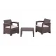 Комплект мебели RATTAN  Comfort 3 (2 кресла + 1 столик ) венге