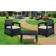 Комплект мебели RATTAN  Comfort 3 (2 кресла + 1 столик ) венге