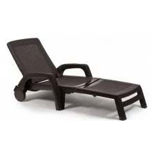 Шезлонг из искусственного ротанга B:rattan Miami коричневый