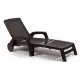 Шезлонг из искусственного ротанга B:rattan Miami коричневый