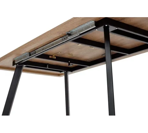 Стол 1400/1800*850 Дуб Канзас/ каркас черный, BRICK M (1400*850*750), 921954