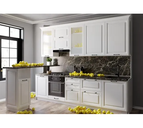 Кухня Ницца Royal 2800 Blanco МДФ прямая