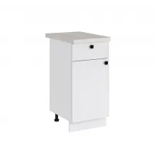 Шкаф нижний 1 ящик Кухня Перфетта Royal 400 мм Белый - Blanco