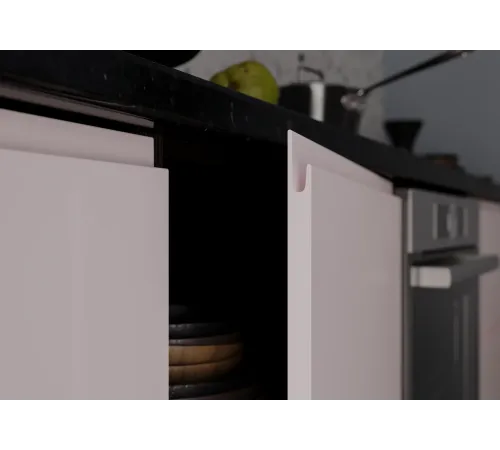 Кухня Маори 3000 Розе Эмаль прямая