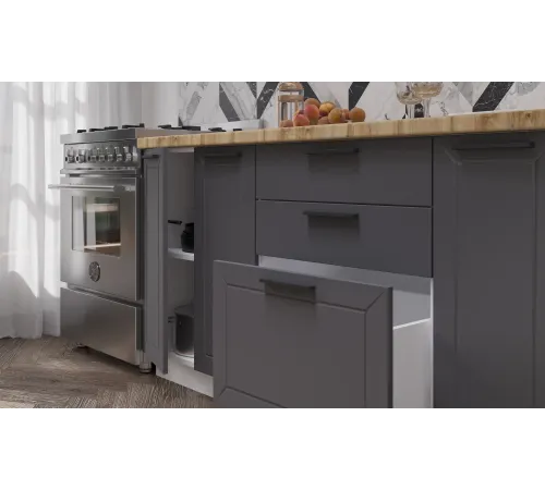 Кухня Глетчер 2400 Белый - Гейнсборо