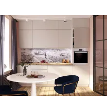 Кухня Маори 2600 Розе Эмаль прямая