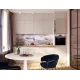 Кухня Маори 2600 Розе Эмаль прямая