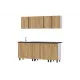 Кухонный гарнитур "КГ - 1(2000)" Белый / Дуб золотой / Чёрный