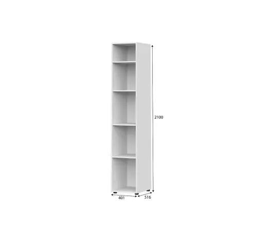 Модульная система "Токио" Пенал Белый текстурный / Белый текстурный