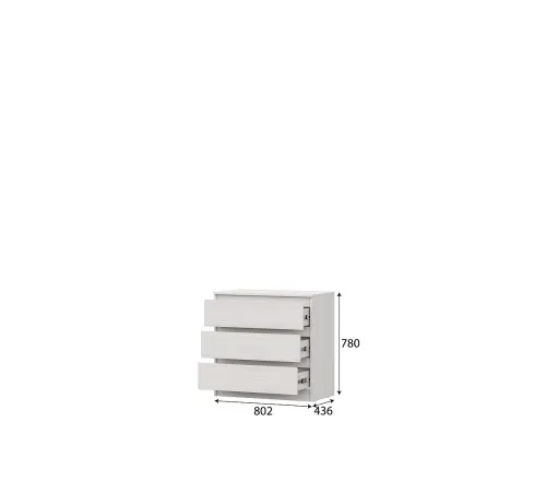 Комод 3 ящика Бриз-1