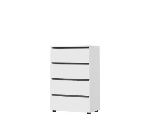 Модульная система "Токио" Комод 4 ящика Белый текстурный / Белый текстурный
