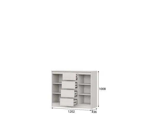 Комод 4 ящика 2 створки Бриз-1
