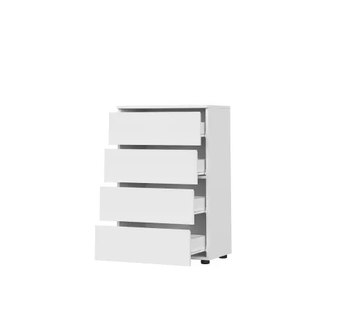 Модульная система "Токио" Комод 4 ящика Белый текстурный / Белый текстурный
