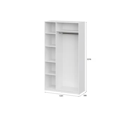 Шкаф "ШК 5" (1200) Белый текстурный