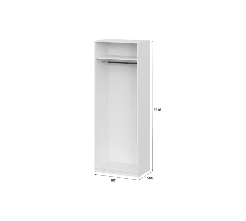 Шкаф "ШК 5" (800) Белый текстурный