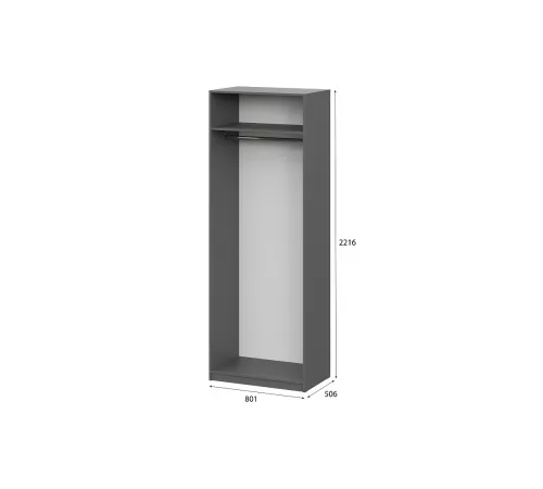 Шкаф "ШК 5" (800) Графит серый
