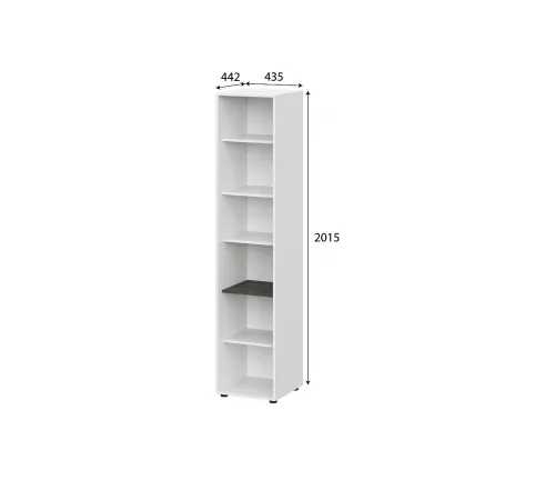 Модульная система "Анри" Пенал Белый Текстурный/Дуб Золотой/Железный Камень
