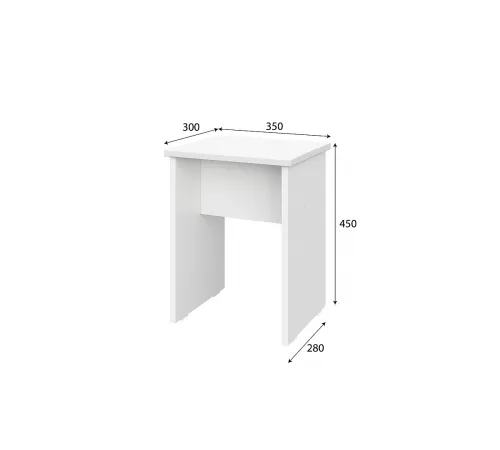 Табурет №4 Белый Текстурный (2 шт. в 1 упак.)